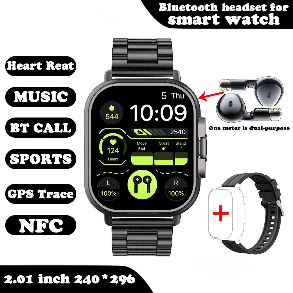 Reloj Inteligente 2 en 1 con Auriculares Integrados
