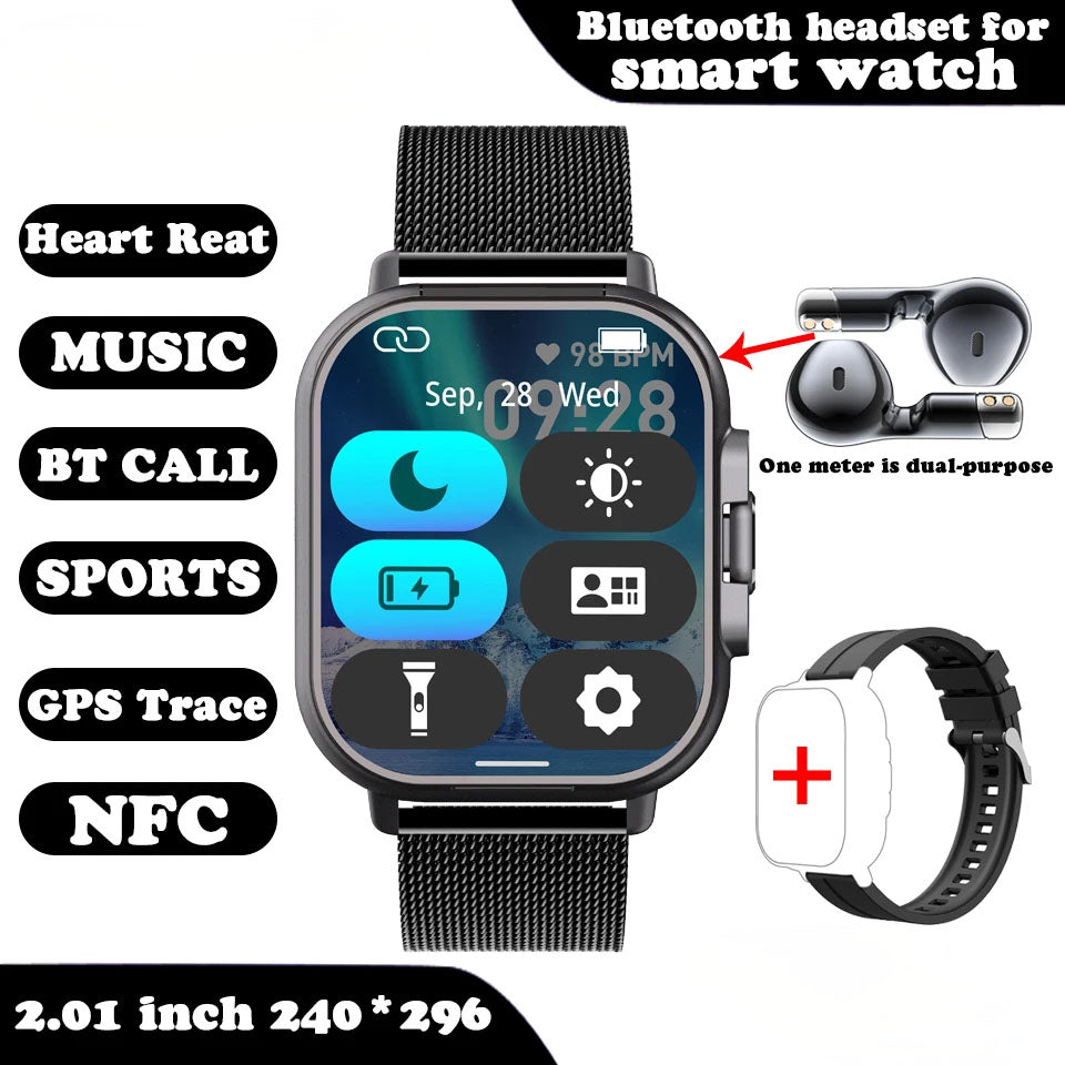 Reloj Inteligente 2 en 1 con Auriculares Integrados