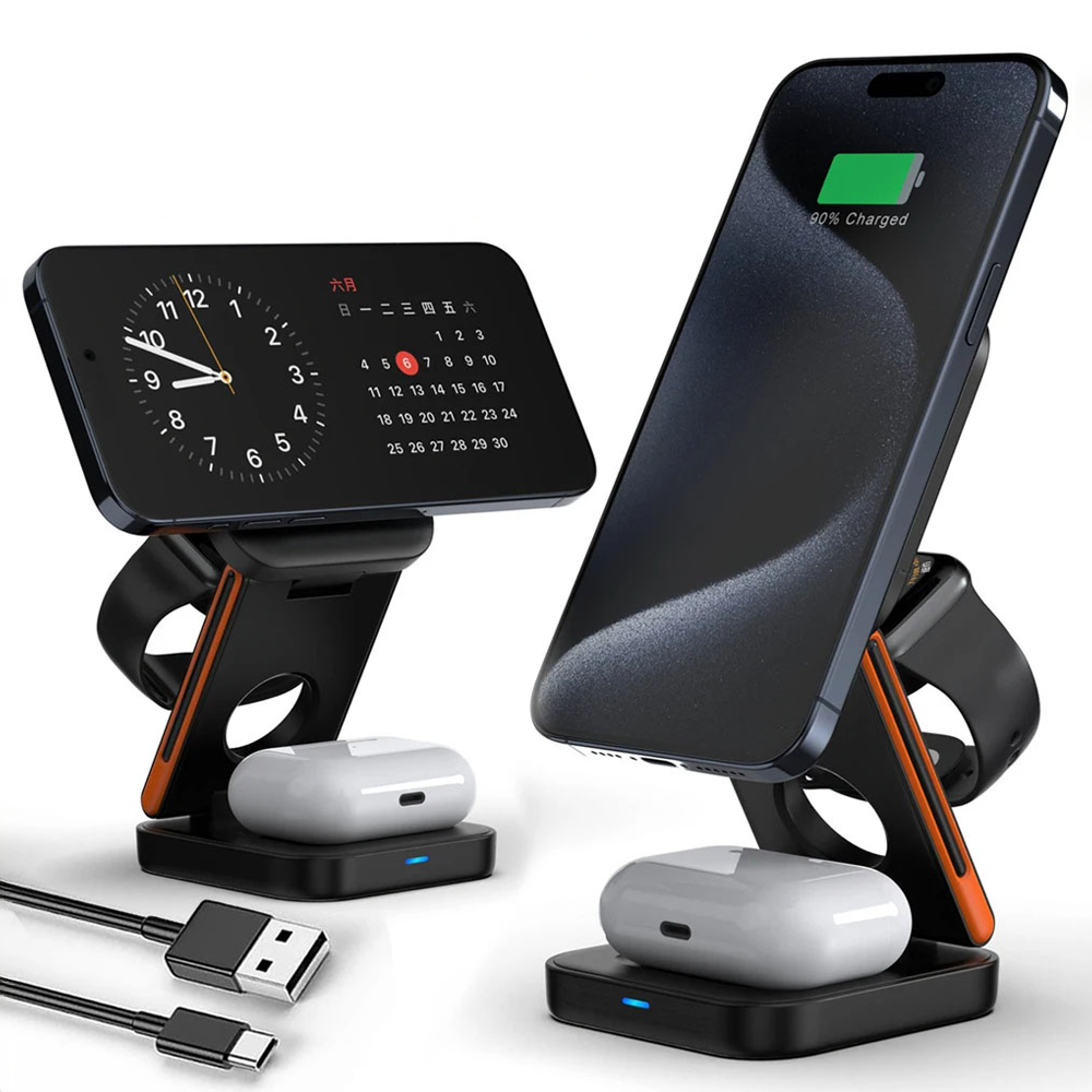 Cargador Inalámbrico Plegable 3 en 1